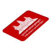 Magnet Flexible Angkor Vat Cambodgien / Khmer Drapeau avec devise (Côté Gauche)