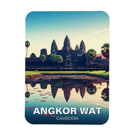 Magnet Flexible Angkor Wat Cambodia à Dawn (Vertical)