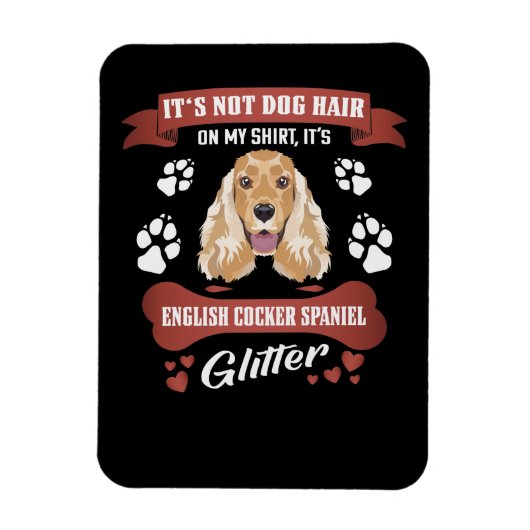 Magnet Flexible Anglais Cocker Spaniel Chien Parties scintillant c (Vertical)