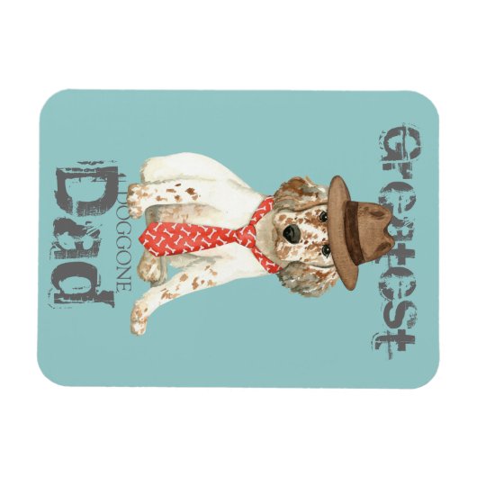 Magnet Flexible Anglais Setter Papa (Horizontal)