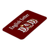 Magnet Flexible Anglais Setter Papa (Côté Gauche)