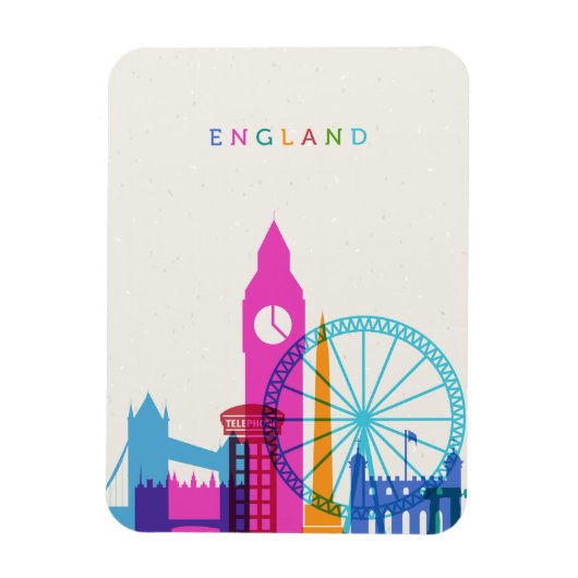 Magnet Flexible Angleterre Skyline (Vertical)