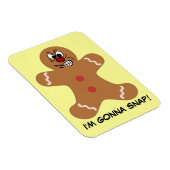Magnet Flexible Angry Gingerbread Homme Cookie (Côté Droit)