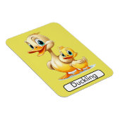 Magnet Flexible Animal Flashcard Canard / Duc, enfants, Apprendre (Côté Droit)