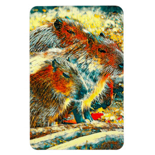 Magnet Flexible AnimalArt_Capybara_005