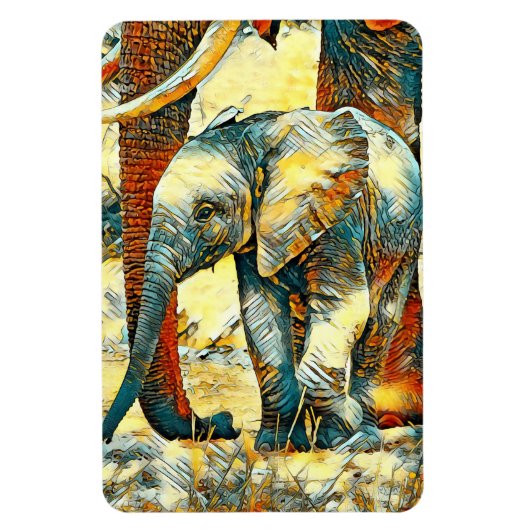 Magnet Flexible AnimalArt_Elephant_010 (Vertical)