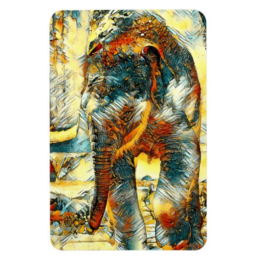 Magnet Flexible AnimalArt_Elephant_012 (Vertical)