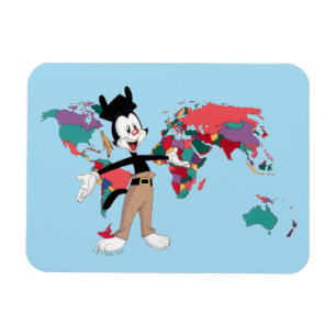Magnet Flexible Animaniacs Yakko's World Map Graphic