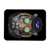 Magnet Flexible Animaux amusants habillés Funny Bengal Tiger (Horizontal)