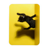 Magnet Flexible Animaux de bébés cutest | Black Cat Jouer (Vertical)