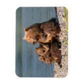Magnet Flexible Animaux de bébés cutest | Mère Ours & Cubs (Vertical)