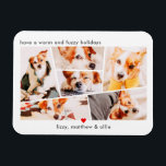 Magnet Flexible Animaux de compagnie Moderne Simple Personnalisé 6<br><div class="desc">Ajoutez six (6) photos personnalisées du nom de votre animal et de votre animal. Ajoutez vos photos et si nécessaire,  démasquez le groupe de photos et le cadre,  ajustez l'image sur le cadre,  puis cliquez sur masque.</div>