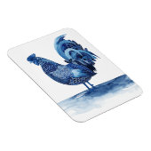 Magnet Flexible Animaux de ferme bleu Cobalt - Coq (Côté Droit)