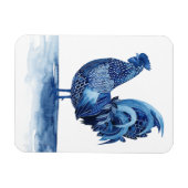 Magnet Flexible Animaux de ferme bleu Cobalt - Coq (Horizontal)