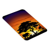 Magnet Flexible Animaux sauvages sur le coucher de soleil de la sa (Côté Droit)