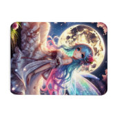 Magnet Flexible Anime Girl Moon Fairy Princesse dans le jardin (Horizontal)