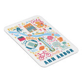 Magnet Flexible Ann Arbor Michigan Carte Choses favorites (Côté Droit)