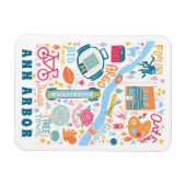 Magnet Flexible Ann Arbor Michigan Carte Choses favorites (Horizontal)