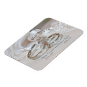 Magnet Flexible Anneaux de mariage élégants Enregistrer la date (Côté Gauche)