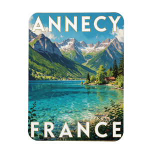 Magnet Flexible Annecy France Lac Cristallin Vue Alpine