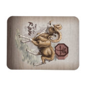 Magnet Flexible Année chinoise du zodiaque de l'art bélier (Horizontal)