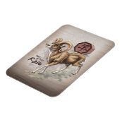 Magnet Flexible Année chinoise du zodiaque de l'art bélier (Côté Gauche)