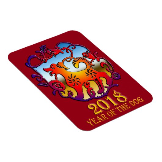 Magnet Flexible Année du chien 2018 (Côté Droit)