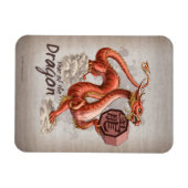 Magnet Flexible Année du Dragon Zodiac chinois Art (Horizontal)