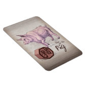 Magnet Flexible Année du porc (sanglier) Zodiaque chinois (Côté Droit)