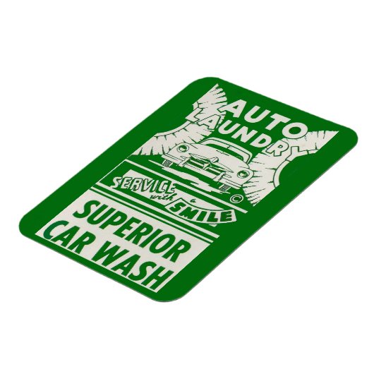 Magnet Flexible Années 1950 Auto Laundry (Côté Gauche)