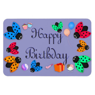 Magnet Flexible Anniversaire de coccinelles