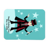 Magnet Flexible Anniversaire de enfant magicien (Horizontal)