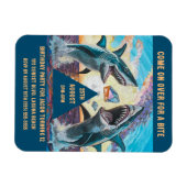 Magnet Flexible Anniversaire de la fête du requin de l'enfer pour (Horizontal)