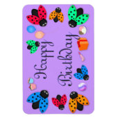 Magnet Flexible anniversaire de Ladybugs (Vertical)