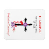 Magnet Flexible Anniversaire de l'ordre du prêtre Croix noire (Horizontal)