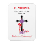 Magnet Flexible Anniversaire de l'ordre du prêtre Croix noire (Vertical)