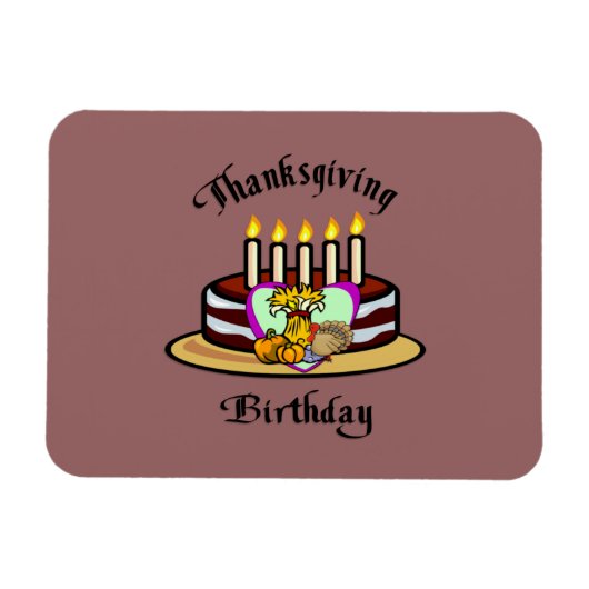 Magnet Flexible Anniversaire de Thanksgiving (Horizontal)