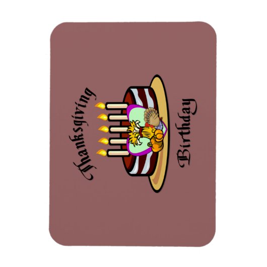 Magnet Flexible Anniversaire de Thanksgiving (Vertical)