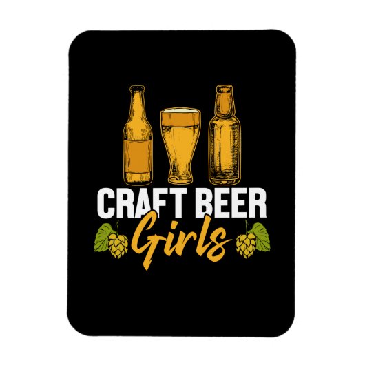 Magnet Flexible Anniversaire des filles de bière artisanale buveus (Vertical)