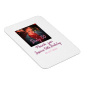 Magnet Flexible Anniversaire Dirty 30 ajouter nom rose ajouter pho (Côté Droit)