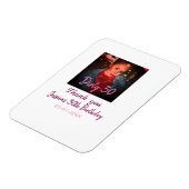 Magnet Flexible Anniversaire Dirty 30 ajouter nom rose ajouter pho (Côté Gauche)