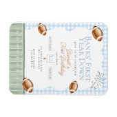 Magnet Flexible Anniversaire du football en bas, fête de Tailgate (Horizontal)