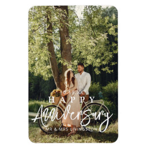 Magnet Flexible Anniversaire du mariage Aimant photo personnalisé