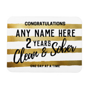 Magnet Flexible Anniversaire personnalisé de sobriété propre et