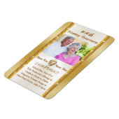 Magnet Flexible Anniversaire personnalisé, Fête Faveurs avec photo (Côté Gauche)