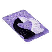 Magnet Flexible Anniversaire romantique avec Chat Couple (Côté Droit)