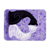 Magnet Flexible Anniversaire romantique avec Chat Couple (Horizontal)