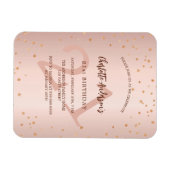 Magnet Flexible Anniversaire rose or étoiles âge luxe invitation (Horizontal)