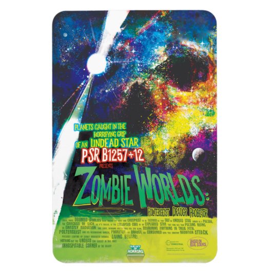Magnet Flexible Annonce De Film D'Horreur Sci-Fi, Mondes Zombie (Vertical)