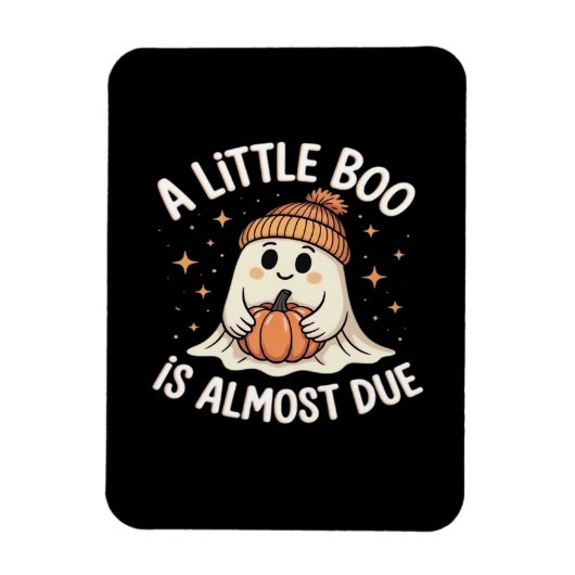 Magnet Flexible Annonce de grossesse Halloween mignonne (Vertical)